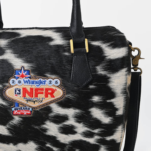 Official PRCA & NFR Licensed Collection-Hair-On Cowhide Leather Western Speedy Bag