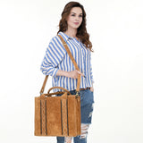 ADBGA605 Western Genuine Leather Tote Bag-Handcrafted Women's Shoulder Purse