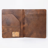 ADBG1185 Western Portfolio Bag Genuine Leather with Floral Hand Tooled Carving Women Bag