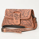 ADBG1134 Hand-Tooled Western Leather Crossbody Wallet-Genuine Cowhide Bag by American Darling