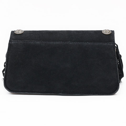 ADBGA875 American Darling Western Suede Leather Cross body Bag with Concho and Fringes