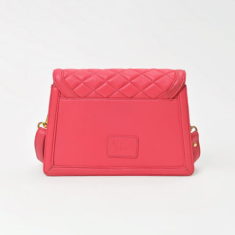 NMBGM191 Never Mind Quilted Leather Envelope Crossbody Bag