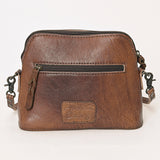 ADBG769 Western Tooled Leather Crossbody with Longhorn Design American Darling