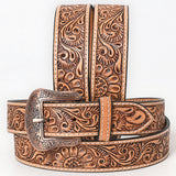 BER192-Hand Carved Western Leather Belt