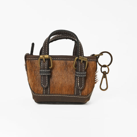 ADCHA131 American Darling Genuine Hair-On Mini Tote Bag & Keychain Pouch