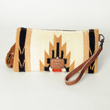 LC-ADBG344 Wristlet Genuine Western Leather Women Bag Paisley