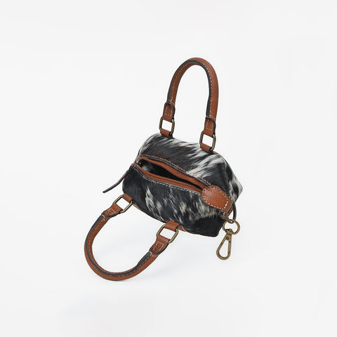 ADCHA132 American Darling Genuine Hair-On Mini Satchel Bag & Keychain Pouch
