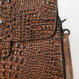 ADBG1729 Crocodile-Embossed Leather Western Tote Bag American Darling