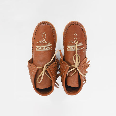 ADFT181 American Darling Checkered Hair on Hide Genuine Leather Moccasins
