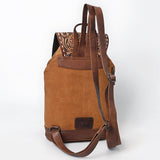 ADBG1498 Hand Tooled Western Leather Backpack - Artisan Floral Cowhide Bag by American Darling
