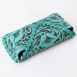ADBG1203 Hand-Tooled Leather Sunglass Case - Floral Western Design by American Darling