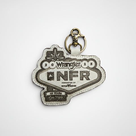 Official PRCA & NFR Licensed Collection-Genuine Hair-on Wrangler Keychain Charm