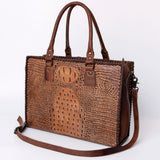 LC-ADBG235A Tote Crocodile Embosed Genuine Western Leather Bag