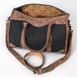 ADBG1765 Hand-Tooled Western Leather Duffel Bag Floral Cowhide Travel Satchel by American Darling