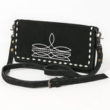ADBG1712A Wallet Genuine Western Suede Leather Women Bag