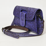 ADBG1134 Hand-Tooled Western Leather Crossbody Wallet-Genuine Cowhide Bag by American Darling