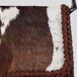 ADBGM403 Hair-On Cowhide Hobo Bag with Braided Leather Trim - American Darling
