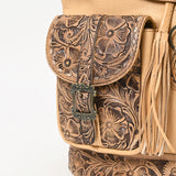 LC-ADBG1306 Hand Tooled Western Leather Backpack - Artisan Floral Cowhide Bag by American Darling