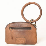 ADBG1287 Western Cowhide & Tooled Leather Clutch with Crystal Rivets - American Darling