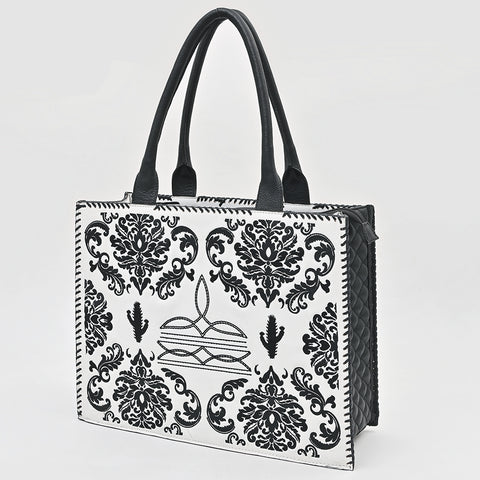 ADBGA884 American Darling Quilted Embroidered Genuine Leather Western Tote Bag