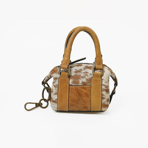 ADCHA132 American Darling Genuine Hair-On Mini Satchel Bag & Keychain Pouch