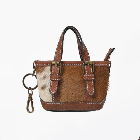 ADCHA131 American Darling Genuine Hair-On Mini Tote Bag & Keychain Pouch