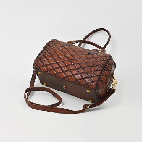ADBGM936 American Darling Quilted Genuine Leather Speedy Satchel