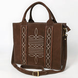 ADBGA607 Western Tote Bag-Genuine Leather with Hand-Stitched Detailing