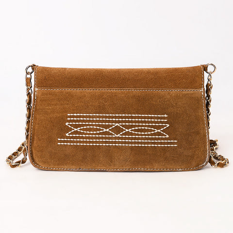 ADBGA692 American Darling Boot Stitched Genuine Suede Leather Small Cross body Bag