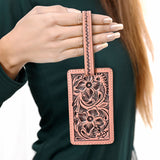 ADBG1462 Card Holder Hand Tooled Genuine Western Leather Women Bag