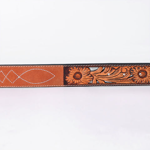 ADBLF349 Hand Tooled Genuine suede American Leather Belt Men and Women