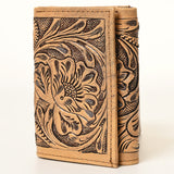 ADBG1310 Hand-Tooled Western Leather Crossbody Wallet - Genuine Cowhide Bag by American Darling
