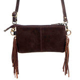 LC-ADBG404BRWFRNG Crossbody Genuine Western Leather Women Bag