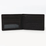 ADBGM529 Suede Western Bifold Wallet - Embroidered Leather Mens Cowboy Wallet