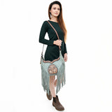 ADBGA419 Genuine Western Leather Crossbody Bag Hand Tooled Cowgirl Purse by American Darling