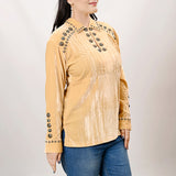 ADSH031 Fabric Women Shirt Dress Tunic Ladies Girl Top
