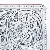 ADBG1232 Hand-Tooled Leather Portfolio - Western Floral Folio Case