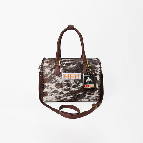 Official PRCA & NFR Licensed Collection-Hair-on-Hide & Genuine Leather Speedy Bag