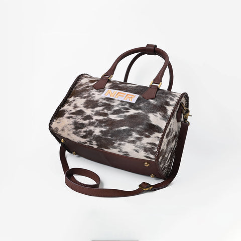 Official PRCA & NFR Licensed Collection-Hair-on-Hide & Genuine Leather Speedy Bag
