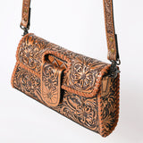 ADBG1134 Hand-Tooled Western Leather Crossbody Wallet-Genuine Cowhide Bag by American Darling