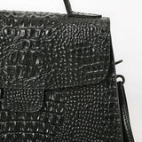 ADBG1728 Black Crocodile-Embossed Leather Western Briefcase Bag American Darling