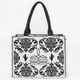 ADBGA884 Tote Embroidery Genuine Leather women bag western Bag