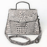 ADBG1729 Crocodile-Embossed Leather Western Tote Bag American Darling