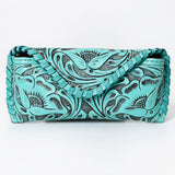 ADBG1203 Hand-Tooled Leather Sunglass Case - Floral Western Design by American Darling
