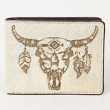 ADBGM454 Western Hair-On Leather Rodeo Wallet - Engraved Design