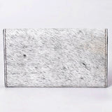 KBG110 WALLET Hand Tooled Saddle Leather with Cowhide Leather and Upcycled Canvas Ladies Ba