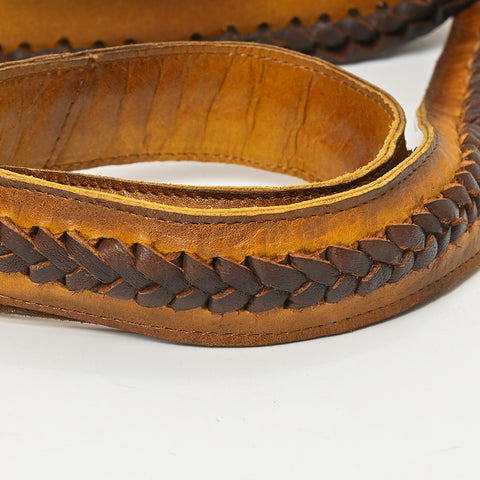 ADBGM584 American Darling Leather Crossbody Bag with Braided Edge & Western Stitch