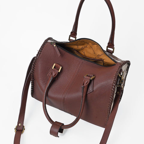 Official PRCA & NFR Licensed Collection-Hair-on-Hide & Genuine Leather Speedy Bag