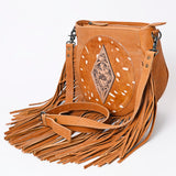 LC-ADBG1062 Hair on Messenger Genuine Western Leather Women Bag
