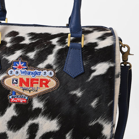 Official PRCA & NFR Licensed Collection-Genuine Hair on Western Leather Speedy Bag